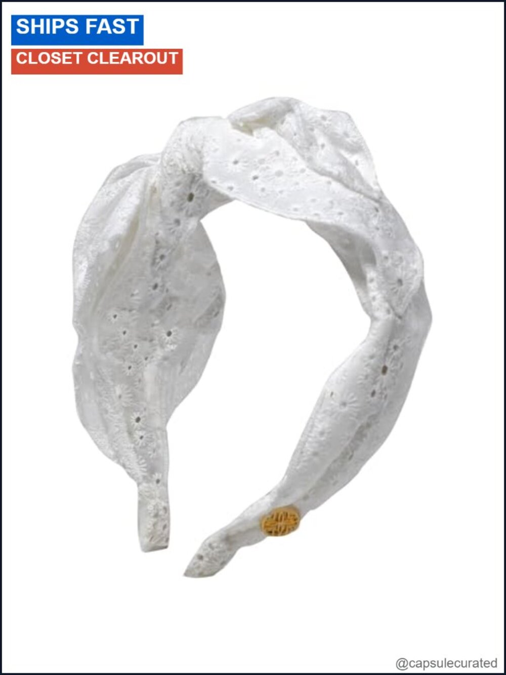 Lilly Pulitzer Eyelet Knotted Headband with Side Bow